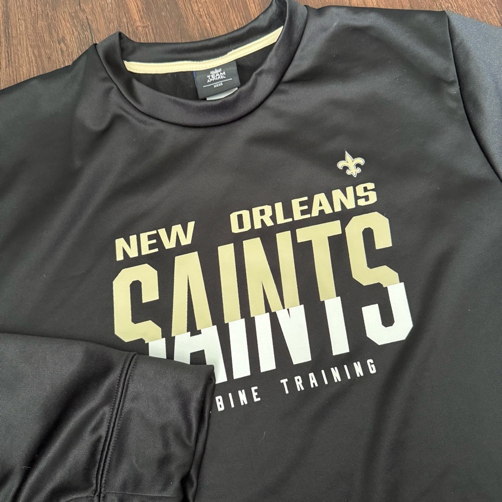 Saints Combine Sweater Men Large Crewneck Pullover NFL Team Apparel Fleece Lined